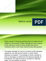 Mohr's circle stresses soils