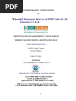 Financial Statement Analysis of IDBI Federal Life Insurance Co LTD