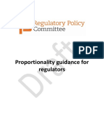 Draft Proportionality Guidance For Regulators
