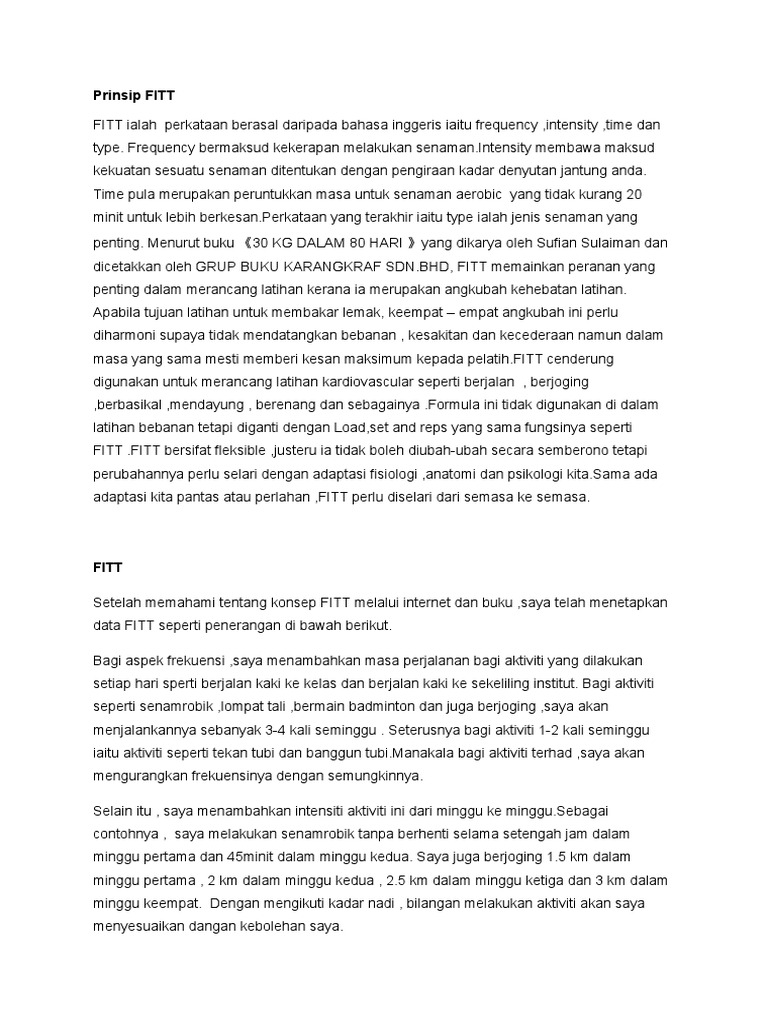 Prinsip FITT | PDF