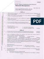 VTU Material Management Question Paper PDF