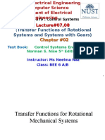 Lecture 07,08 Rotational Mechanical Systems and Systems With Gears