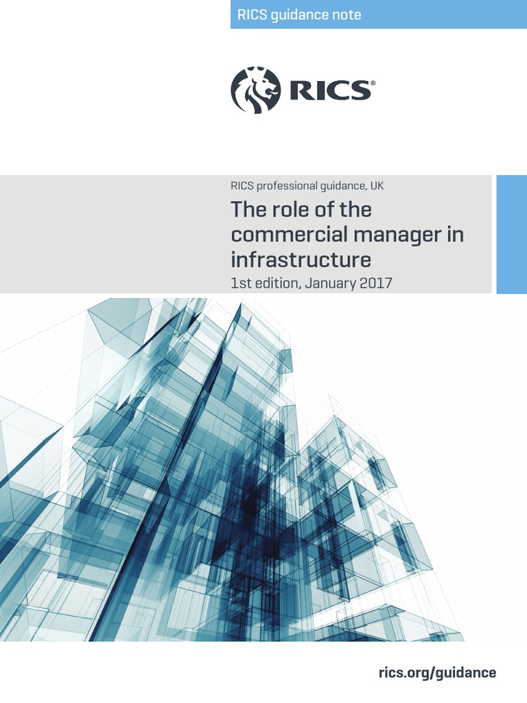 Rics Guidance Note The Role of The Commercial Manager in Infrastructure ...