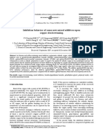 Inhibition Behavior of Some New Mixed Additives Upon Copper Electrowinning PDF