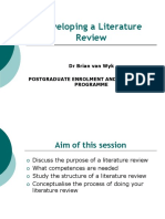 Developing A Literature Review