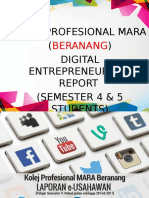 Kolej MARA Beranang Digital Entrepreneurship Report S4&5