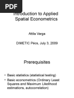 Spatial Econometrics Introduction