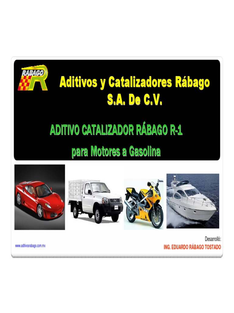 Aditivos Rábago: Ahorro y Eficiencia | PDF | Gasolina | Motor diesel