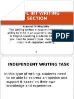 TOEFL IBT Writing Section