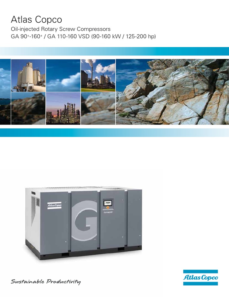 Compresores Ga 100 PDF | PDF | Gas Compressor | Water Heating