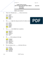 1213 Level F English Vocabulary Revision Sheet - AK Final T3