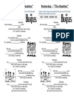 Yesterday - "The Beatles" Yesterday - "The Beatles": Use-Come - Seems - Be - Use - Come - Seems - Be