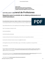 Requisitos para la emisión de la Cédula Profesional