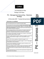 P6 - Management Accounting - Business Strategy
