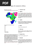 Ages of Consent in Africa