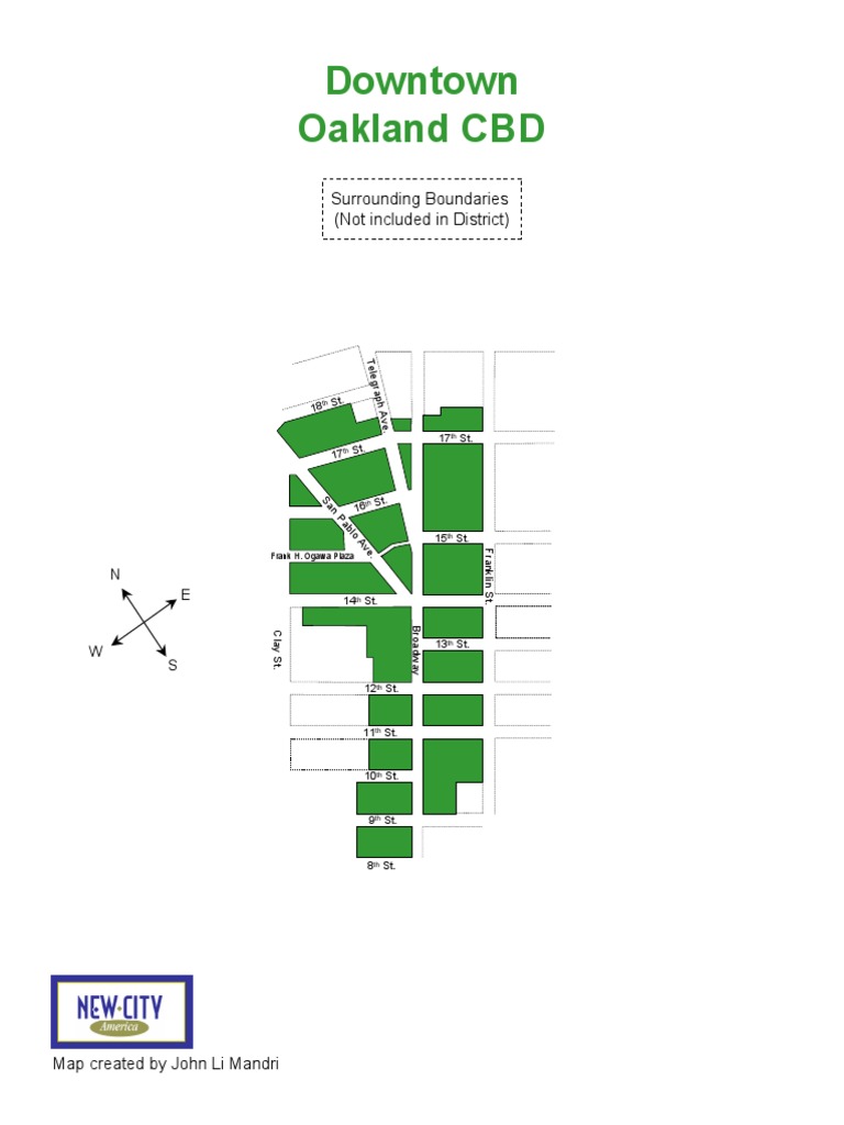Downtown Oakland Colored Map PDF 1