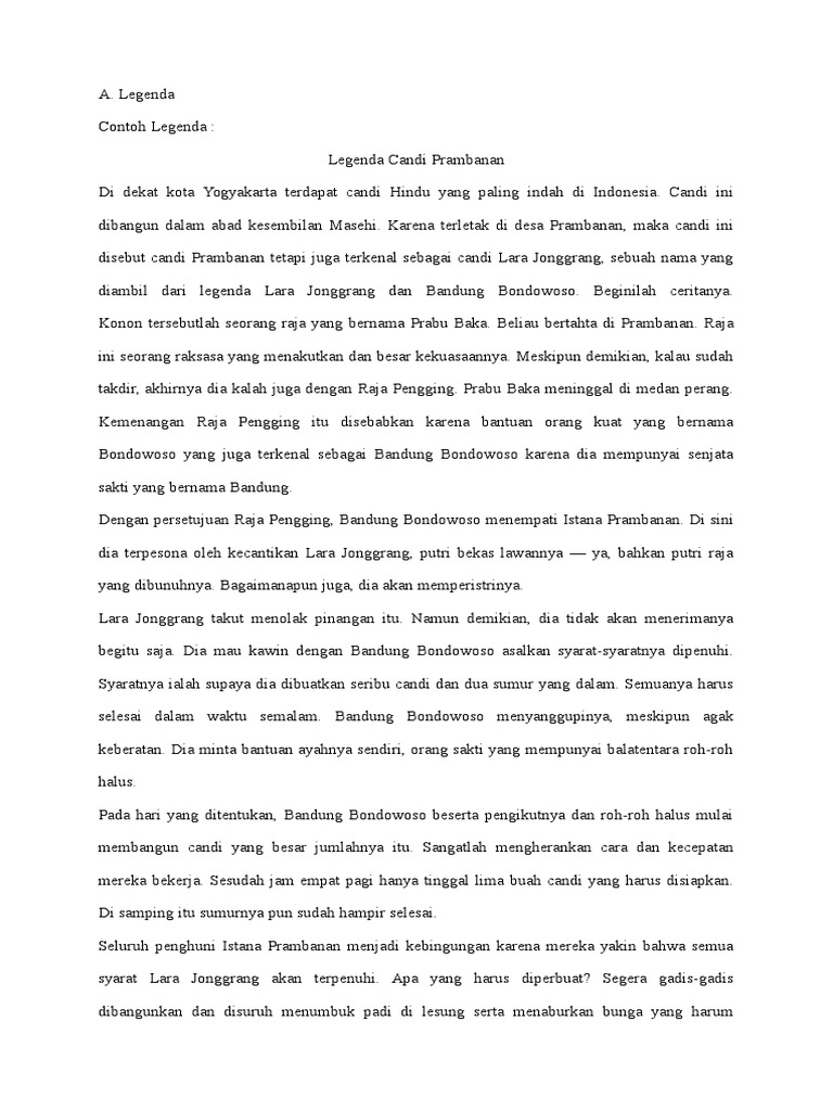 Contoh Cerita Jenaka Mite Fabel Legenda Saga Cerpen Dan Novel