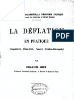 La déflation en pratique (Charles Rist, 1924) [extraits]