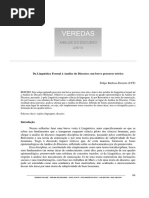 Da Linguística Formal à Analise do Discurso  um breve percurso teórico.pdf