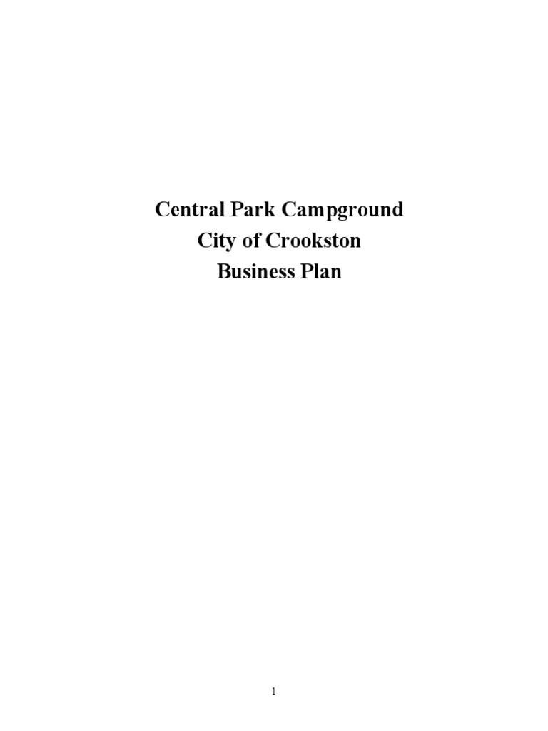 RV Business Plan Final PDF Campsite Camping