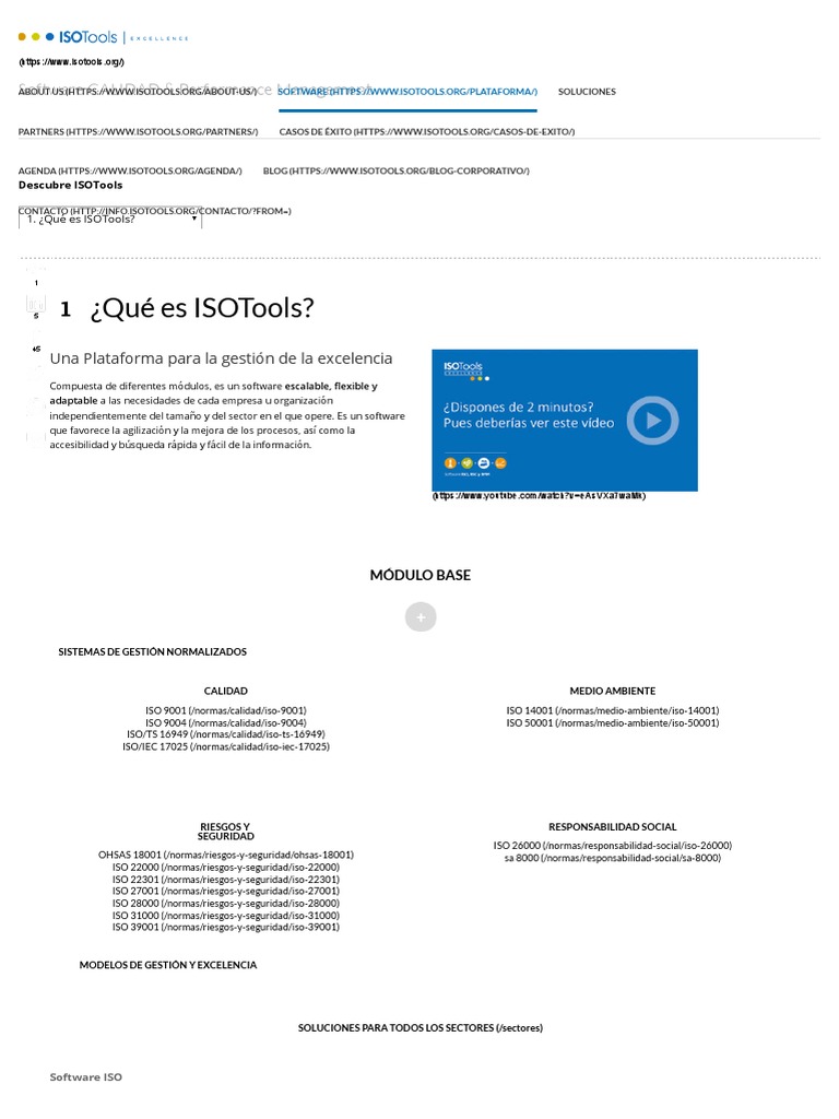 Plataforma ISOTools para Gestión ISO | PDF | Evaluación | Informática