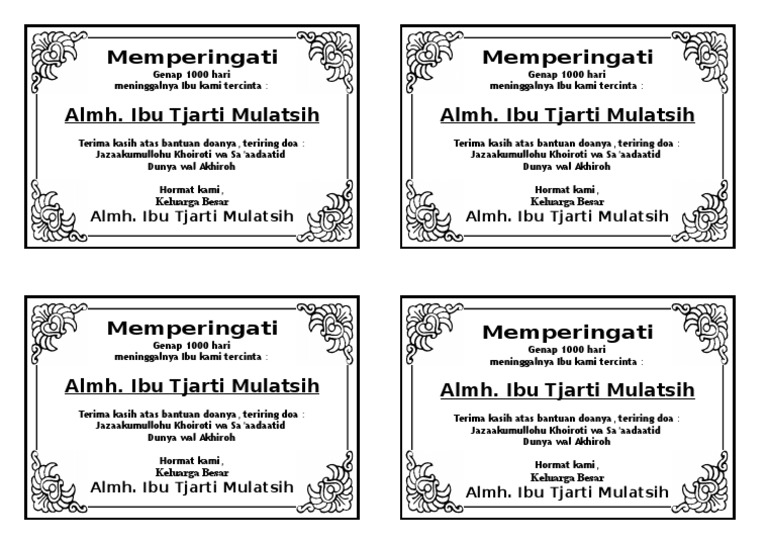 ucapan 100 hari doc lihat