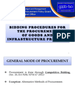 Bidding Procedure For Goods and Infra. (TYTAR)