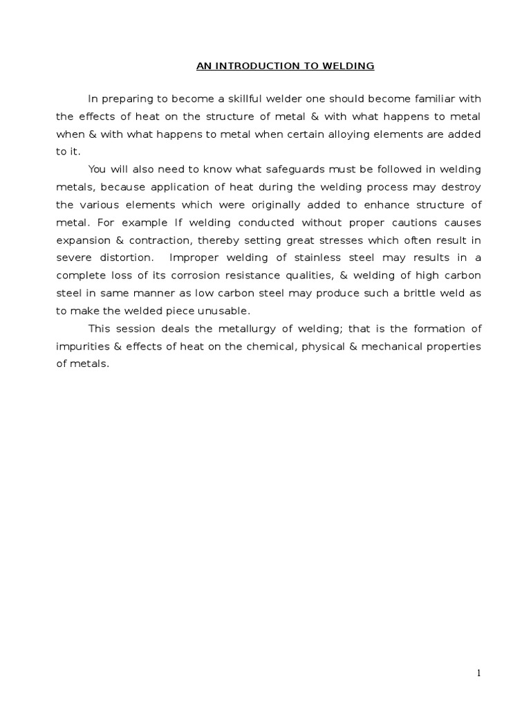 Introduction To Welding PDF Rectifier Steel