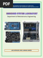 Department of Mechatronics Engineering: Lab Supervisor: Engr. Sarmad Hameed