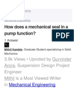 How Does A Mechanical Seal in A Pump Function?
