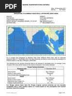 TOW Criteria - Singapore to Bombay High, Offshore West India - Departure - Dec