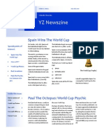 YZ Newszine: Spain Wins The World Cup