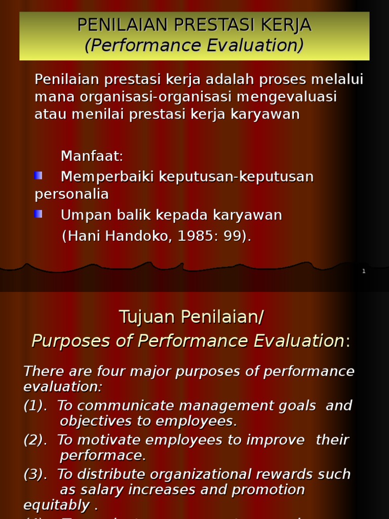 Penilaian Prestasi Kerja Dan Kompensasi Pdf