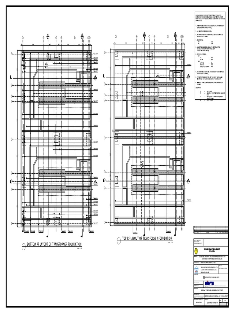 Transformer Foundation Layout Details | PDF | Power (Physics ...
