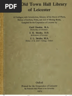 Download 1919 A Catalogue of the Old Town Library of Leicester by Herbert Hillary Booker 2nd SN34279594 doc pdf