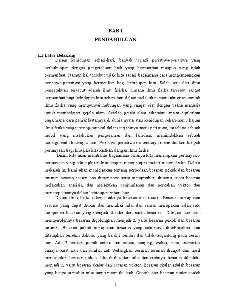 Makalah Besaran Satuan