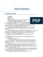 Hans Georg Gadamer - Adevar Si Metoda