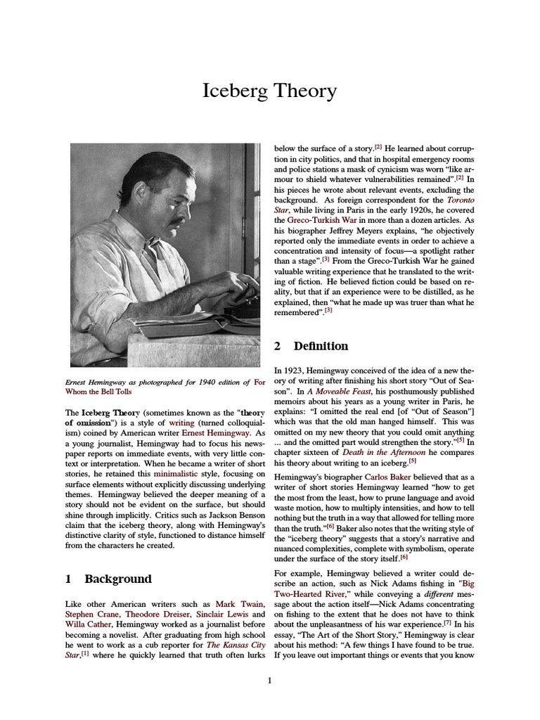 Iceberg Theory PDF Storytelling