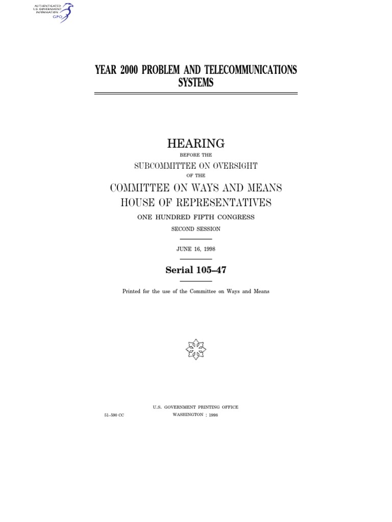 Year 2000 Problem in Telecom Systems | PDF | Federal Communications ...