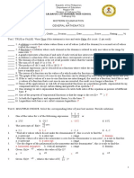 Midterm exam questions on functions and relations