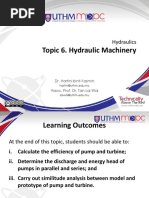 Hydraulics Topic 6 Hydraulic Machinery PDF