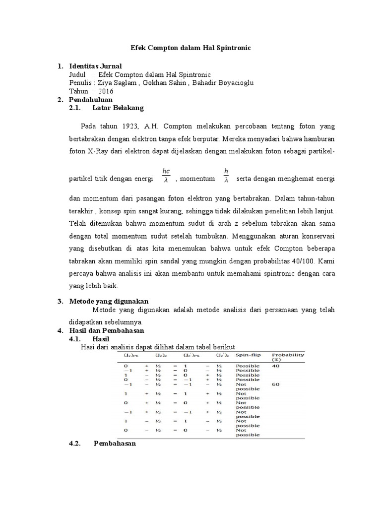 Review Jurnal Efek Compton