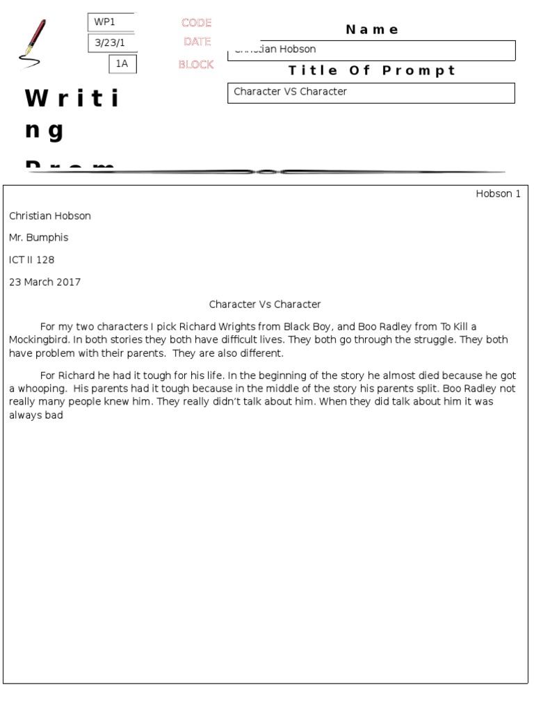 Writing Prompt 3 | PDF
