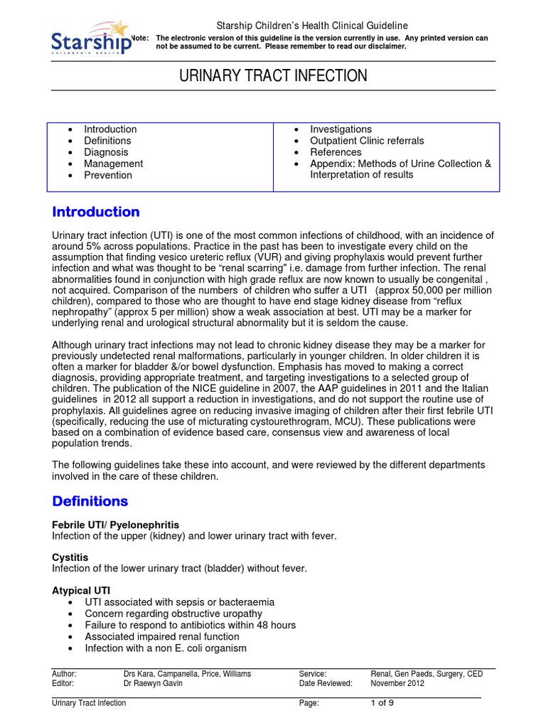 Urinary Tract Infection.pdf Urinary Tract Infection Medical Specialties