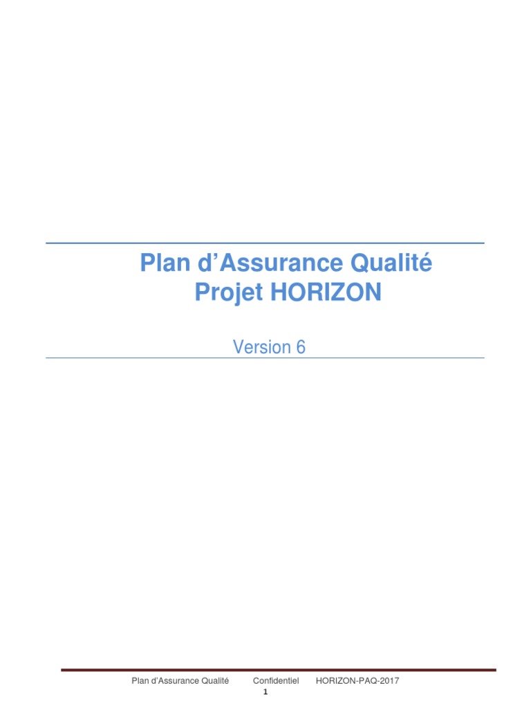 Exemple Plan Assurance Qualité | Management de la qualité ...