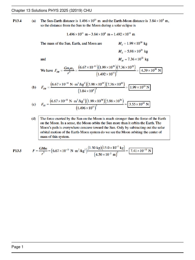 Chapter 13 Solutions for PHYS 2325 | PDF | Home & Garden