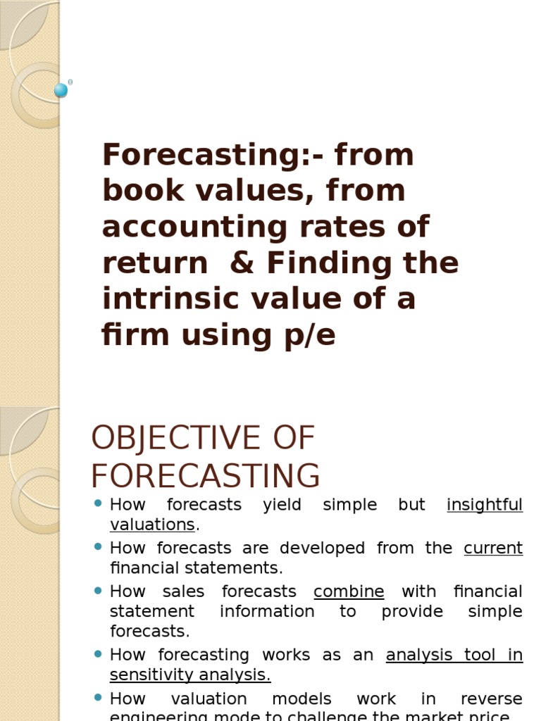 Intrinsic Firm Value Forecasting Methods | PDF | Book Value | Valuation ...