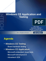 Windows CE Application and Testing: Paul Yang Application Engineer Applied Computing Group Advantech Co. LTD