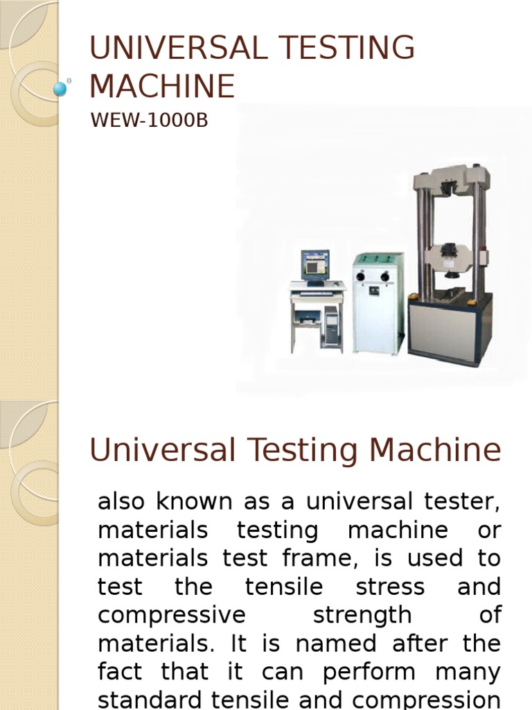 Universal Testing Machine Pdf Lever Valve