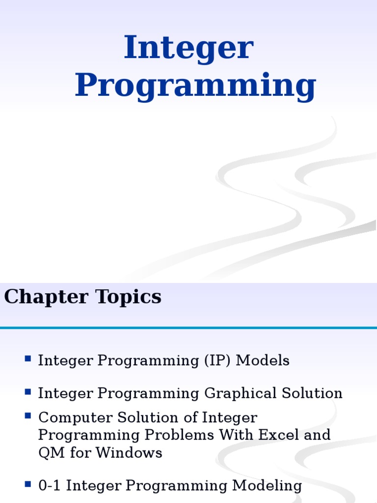 Integer Programming New | Linear Programming | Operations Research